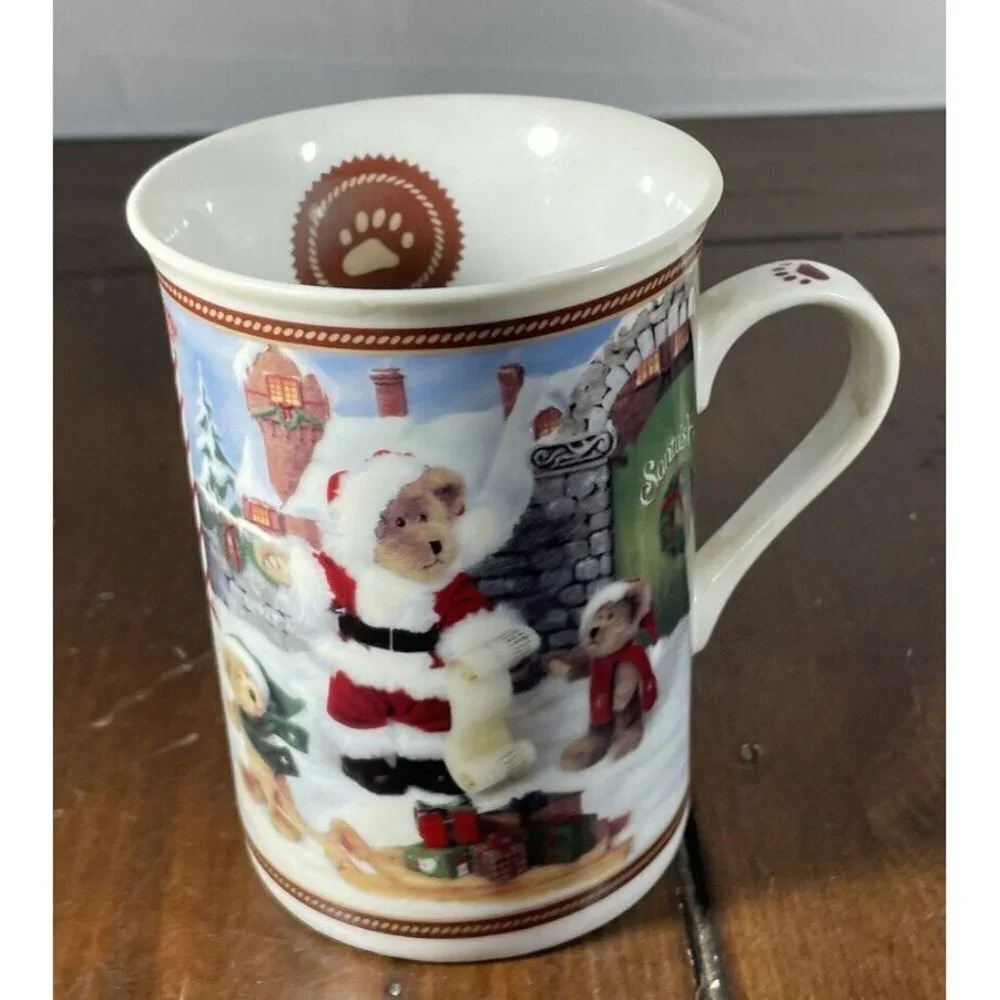 Boyds Bear Collector Mugs Beary Christmas! Danbury Mint Coffee Tea‎ Cup 4”